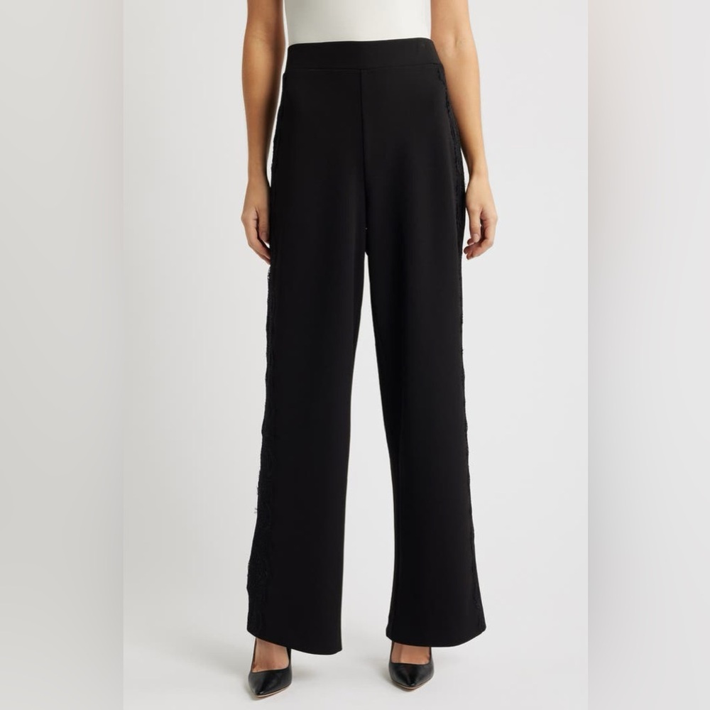 Vince Camuto Women's Plus Sz Pants 1x Size Lace-Stripe Pull-On New with Tags